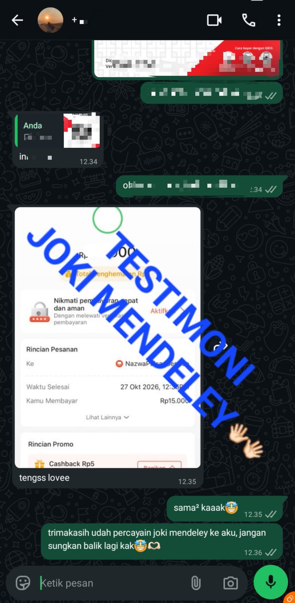 Nazwaqe's tweet photo. OPEN JOKI FORMATTING WORD DAN MENDELEY JUGA YAH 🙌🏼✨️ 
HARGA AMAN, PENGERJAAN FAST💥
BISA SUNG DM ATAU WA. https://t.co/Zfce2ljBCi