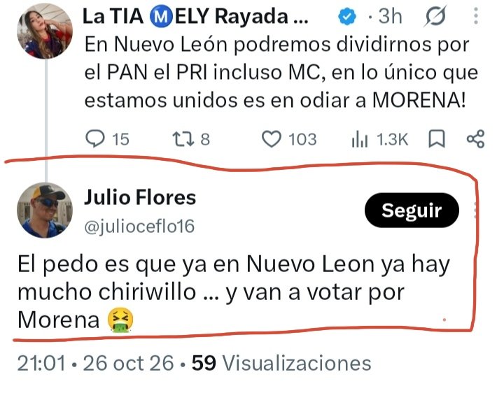 GustavoRocMtz's tweet photo. #ULTIMAHORA
"El pedo es que en Nuevo León hay mucho chiriwillo" dice @julioceflo16 
Hijo de la verga, seguramente lo dice porque él es hijo de un dios nórdico, o ya de perdido, descendiente de guerreros vikingos. Aaajajajajajajajajajaj mis paisanos están para el psiquiatra https://t.co/3FXMQEEVxW