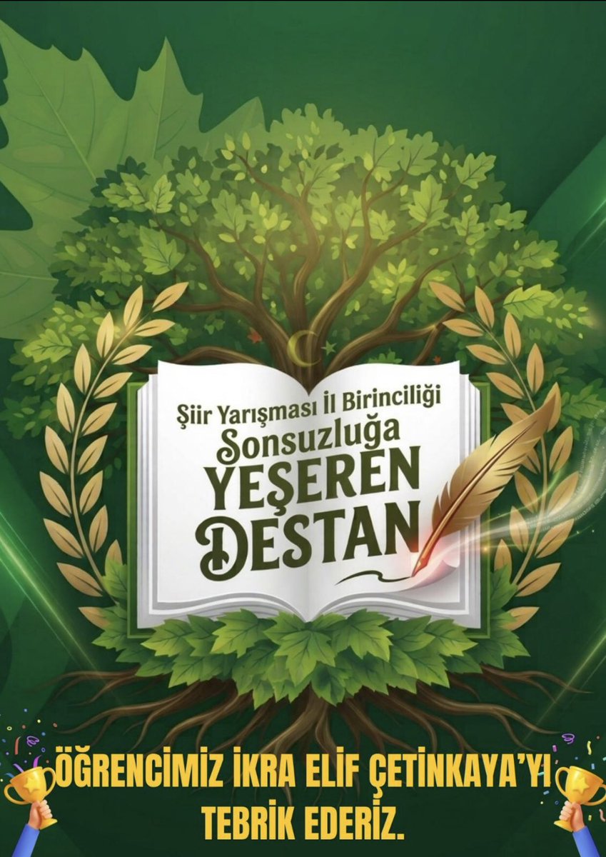 tuncelibilsem's tweet photo. 29 Ekim Cumhuriyet Bayramı'nın 103. yılı kutlamaları kapsamında İl Millî Eğitim Müdürlüğümüz tarafından düzenlenen şiir yarışmasında eseriyle il birincisi olan öğrencimiz İkra Elif Çetinkaya'yı başarısından dolayı tebrik ederiz. 

@sefikaygol @BahameddinK @Tunceli_MEM https://t.co/eKarXdROWb