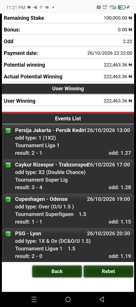 Daily_booom's tweet photo. BOOOOOOOOOOM! 🍏🍏🍏👋👋👋🔥🔥🔥🔥🎉🎉✅💰🙏🏆

DOUBLE 2 ODDS ISSABOOM ✅

4 DAYS WIN IN A ROW🙌

400K in the bag 👜

Congratulations if you fed on It!

@SmoothDeliveryy @LifeofAdunni https://t.co/74cBrTX9do