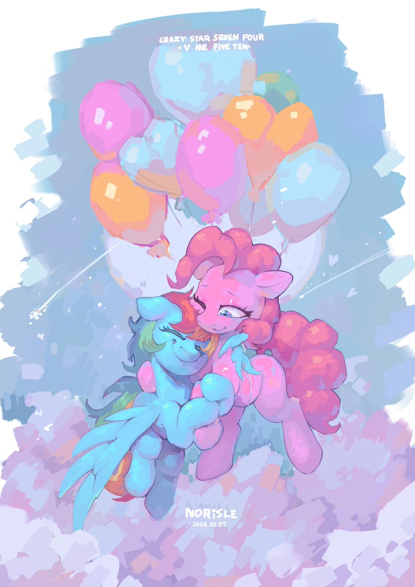 ANorisleComic's tweet photo. This one takes the sky to heart.🌈
The other one knows the best ways to have fun.🎈 https://t.co/7rON9nWqj9