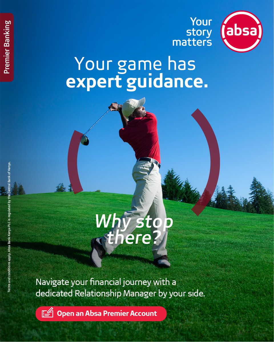 AbsaKenya's tweet photo. You've built your dream life, but #WhyStopThere?
  
With investment solutions tailored just for you, #AbsaPremierBanking helps you turn your financial success into financial freedom. 

Open an Absa Premier Account today: https://t.co/qLzJM8h320
 
 #YourStoryMatters https://t.co/jOQD8Mx7g4