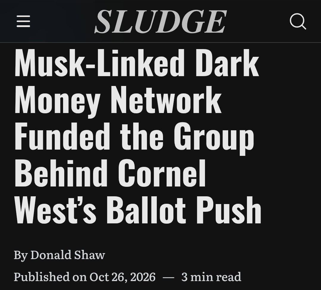 vatniksoup's tweet photo. Remember when Russia supported and promoted Jill Stein in the 2016 US presidential election, helping Trump secure his first term?

Well, apparently Musk pulled a similar stunt in 2024 with communist and spoiler candidate Cornel West. A Musk-linked dark money network reportedly helped fund his candidacy.

By the way, Elon has now spent more money on US elections in the past two years than George Soros has in his entire lifetime.
