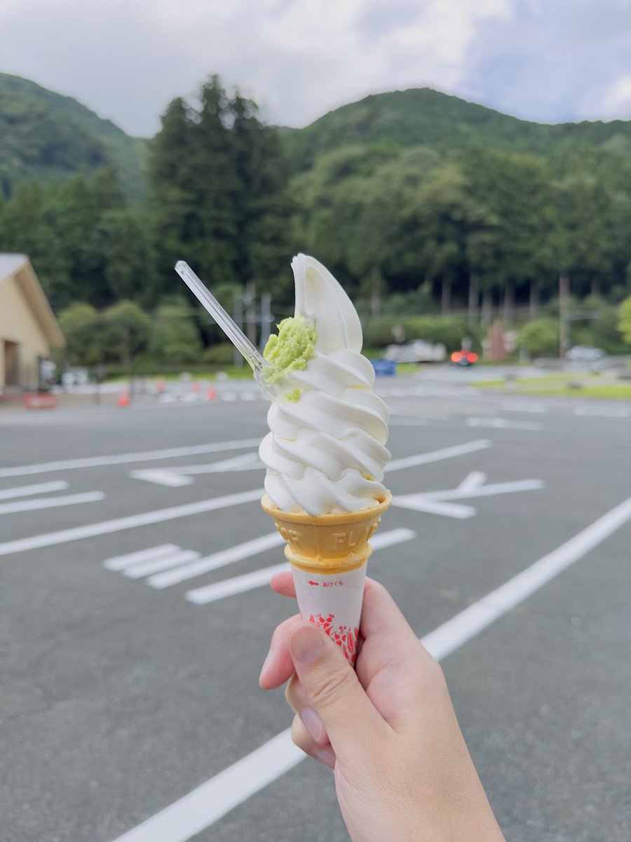 cutmail's tweet photo. @hataraku__ossan ごぼうは初めて見ました！
味の想像がつかない😂
有名ですが、伊豆のわさびソフトクリーム https://t.co/PSKSgssoql