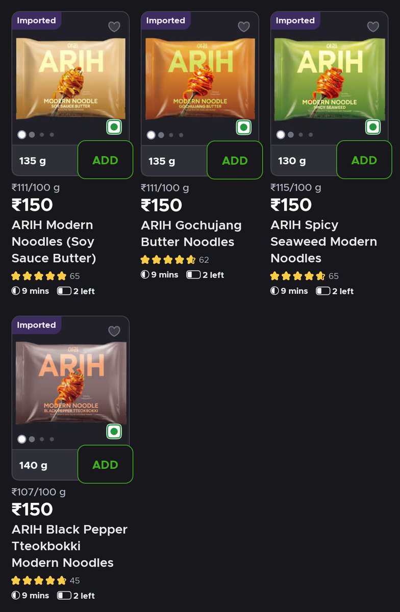 kookletsgetit's tweet photo. OMGGG MY AREA BLINKIT HAS ARIHHH!!!

Which one should I try first????? https://t.co/l2FVe8bJP0
