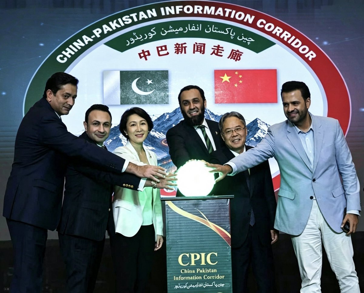 SpoxCHN_MaoNing's tweet photo. Congratulations on the launch of the China-Pakistan Information Corridor (CPIC)! https://t.co/a8mr3cAaMn