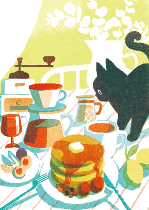 asacoco's tweet photo. 🥞

#illustration #cat https://t.co/uVjltm2obq
