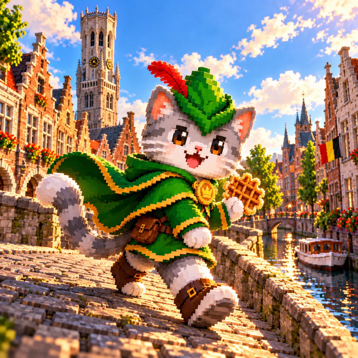 Robincatontour's tweet photo. Next stop: Belgium! 🇧🇪🐾

robinhood:0xded852de9fe9ba9b6f27f39e8e81cf851a5c79cc  is exploring the cobbled streets and canals of Bruges, waffle in paw and adventure ahead! 🧇✨

Two countries down, plenty more to discover. Where to next? 👀🌍 https://t.co/c1zSKrIvjO
