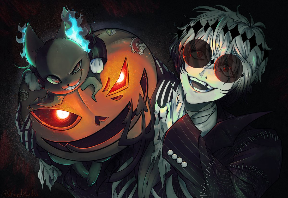 dtmmdplusthree's tweet photo. Happy Happy Halloween ✨✨✨🌒

#twistedwonderland #twst #skully #skullyjgraves #grim https://t.co/rZJr1Sbbw6