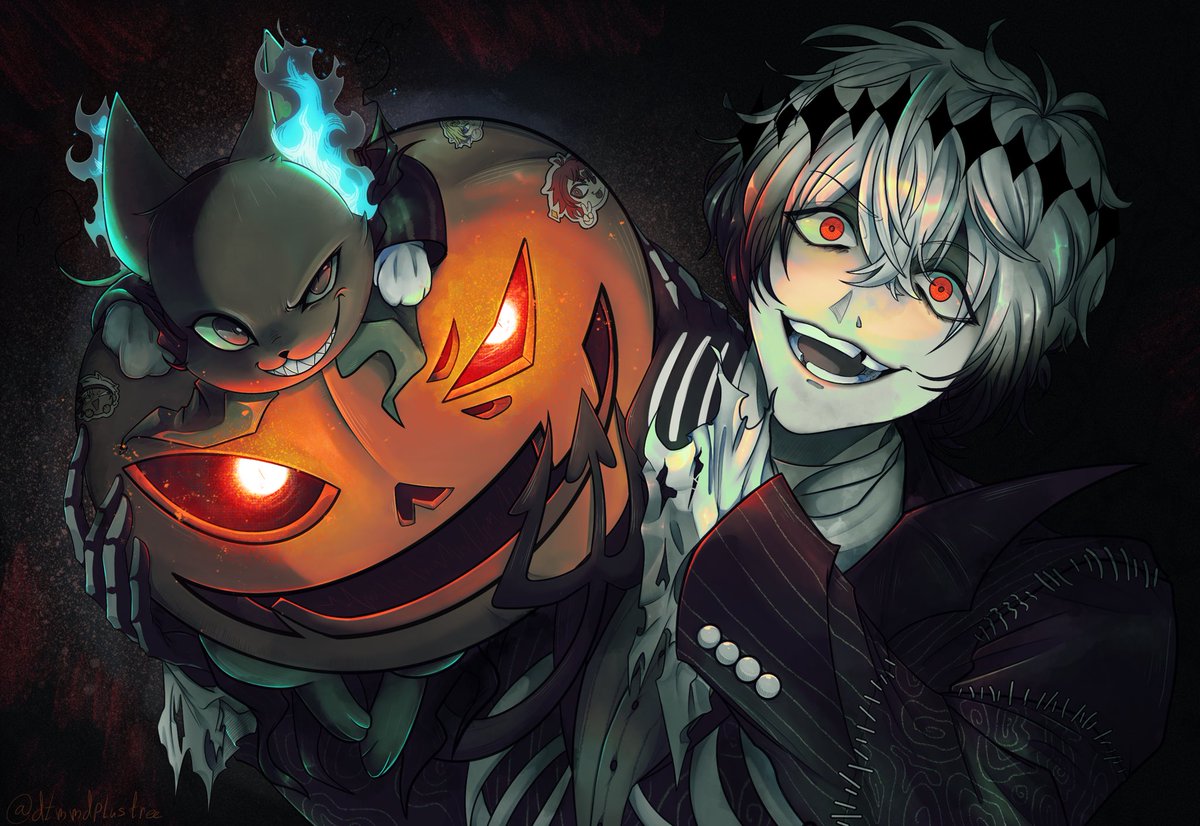 dtmmdplusthree's tweet photo. Happy Happy Halloween ✨✨✨🌒

#twistedwonderland #twst #skully #skullyjgraves #grim https://t.co/rZJr1Sbbw6