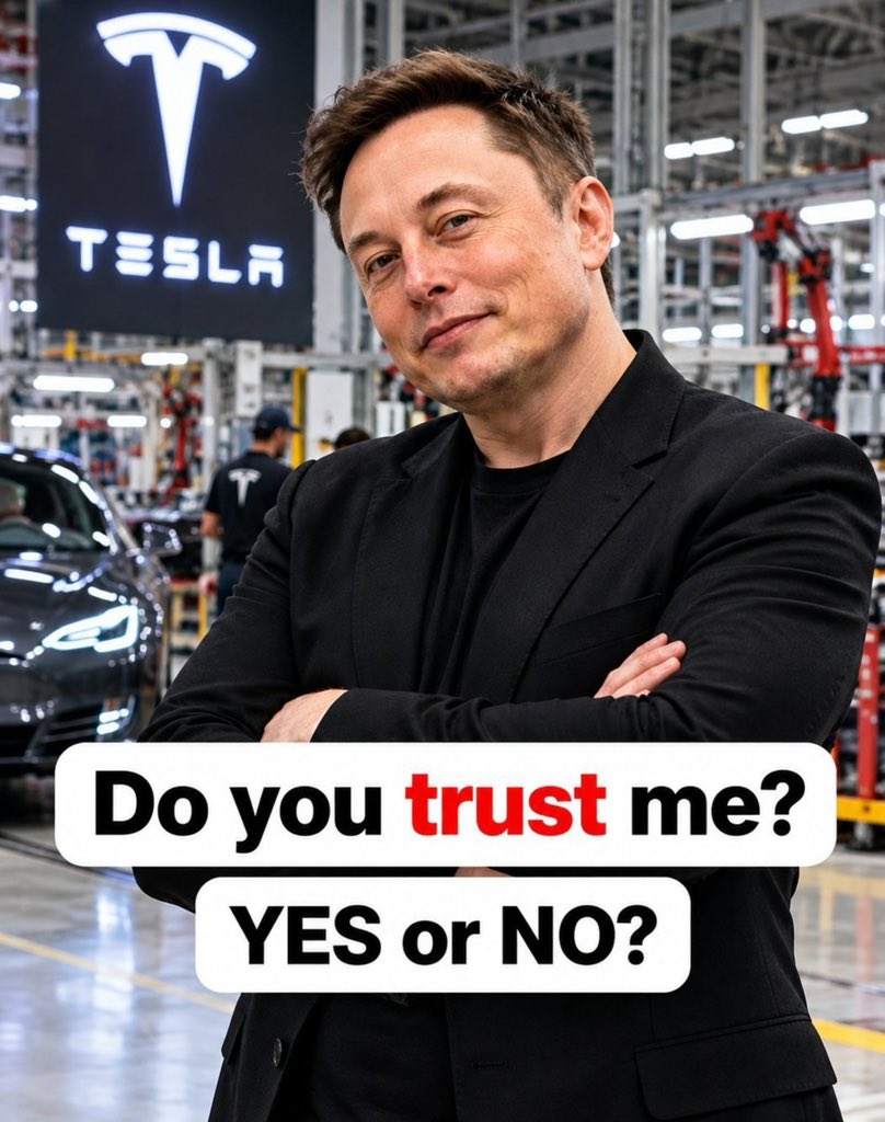 CEOz1br's tweet photo. 🚗⚡ Do you trust Elon Musk to lead Tesla into the future?

🟢 Yes 👍 
🔴 No 👎 
🟡 Not sure 🤔 https://t.co/gC5uZq8hHc