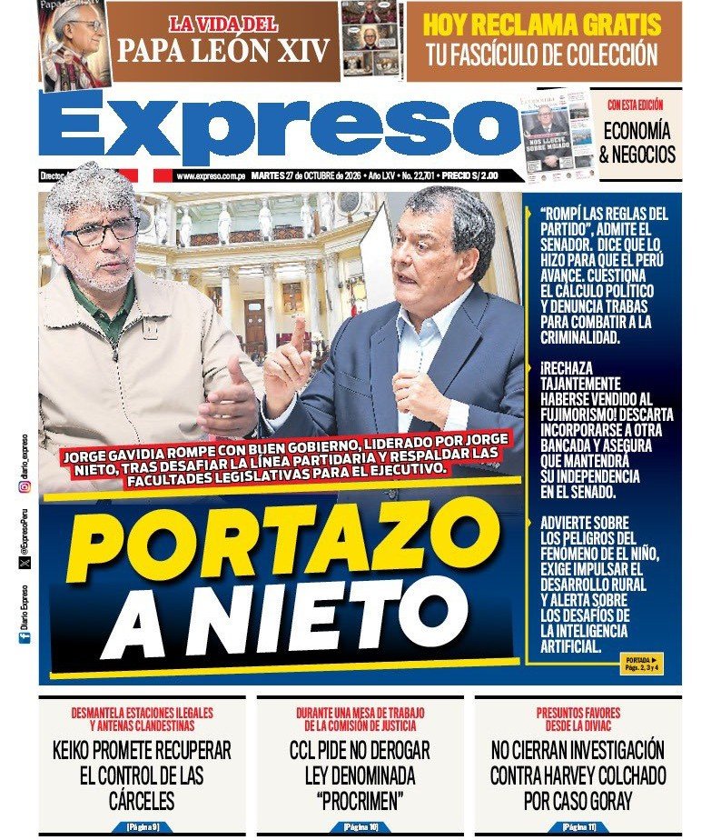 acastanedaperu's tweet photo. Los congresistas no están sujetos a mandato imperativo. El Senador Gavidia se dió cuenta  -como todos los peruanos- que Nieto, como todo rojo, solo es un oportunista que no le importa el país, que lo que quiere es el fracaso del gobierno por sus apetitos personales. Se va por eso https://t.co/znUspOvDCp