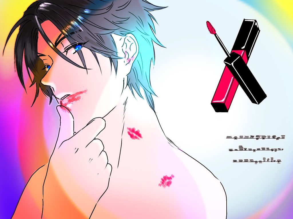 yoshiki4491's tweet photo. 描いても良いって言質を取ったので(物騒)広告になる跡部とそれを眺める日吉。

2人きりの時に「あのキスマーク、どうやってつけたんですか」って聞く日吉に「なんだ、気になるのか？」って問い返してすぐには教えない跡部。そのままだと日吉が拗ねるのでネタバラシしながらたくさん甘やかすと良い。 https://t.co/jW8fb0AUqG