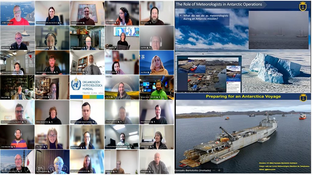 Servimet_Armada's tweet photo. https://t.co/ise67pw4tX
Jefe del Centro @MetArmada_Thno y personal @Servimet_Armada participan en el 3° Taller Internacional @IICWG de Competencias Profesionales @WMO para Análisis y Pronóstico de #Hielo_Marino compartiendo experiencias técnicas de apoyo en navegación #Antártica https://t.co/JVVherpuX9