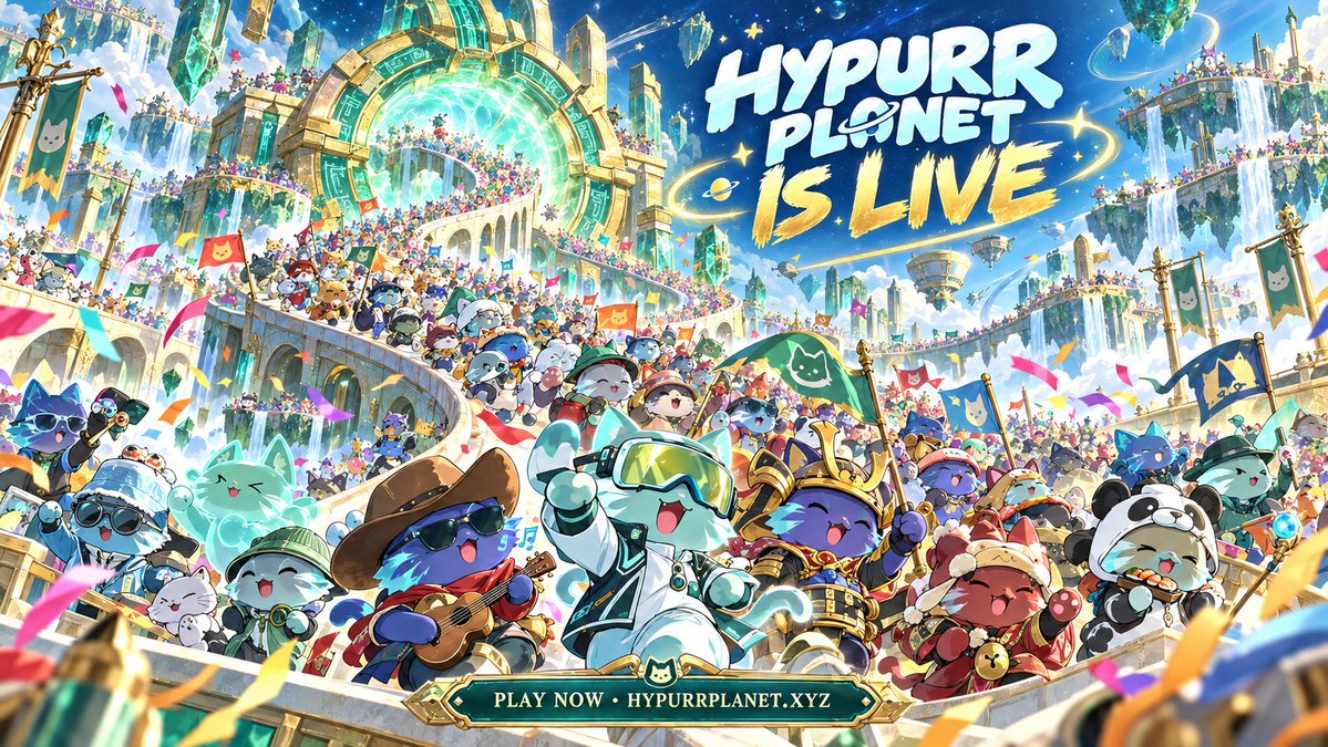 hypurrplanet's tweet photo. HYPURR PLANET IS LIVE 

Thousands of Hypurrs. One world to call home.

Explore floating islands, meet the community, jump into the arena, and find your next adventure.

Your Hypurr. Your story. See you on the planet 🐾

Play now → https://t.co/EQ2cVLvjLN

Best experienced on desktop.