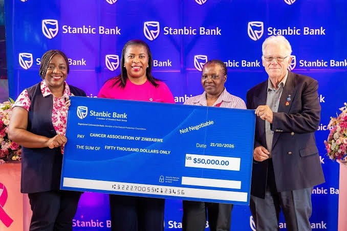 harare_post's tweet photo. The private sector is stepping up efforts to complement Government’s fight against cancer, with Stanbic Bank Zimbabwe doubling its annual contribution to the Cancer Association of Zimbabwe (CAZ) to US$50 000, to help patients access chemotherapy treatment.

Read more from, Stanbic Bank head of brand and marketing, Tariro Memo, https://t.co/3kb9jlrCpT