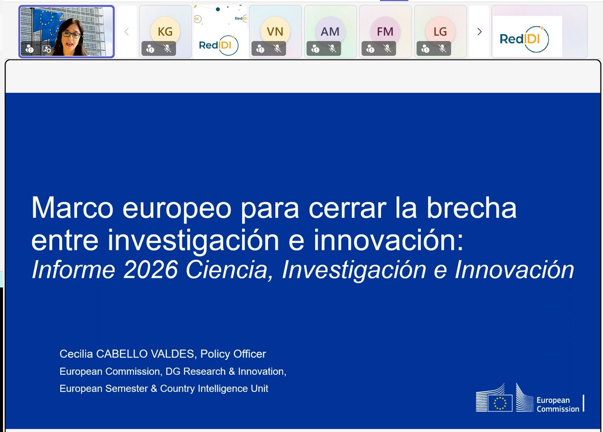 redpoliticasIDI's tweet photo. 📢 Hoy nos reunimos en #RedPolíticasIDI en una jornada informativa dedicada a analizar el marco estratégico de la Unión Europea para cerrar la brecha entre la investigación y la innovación.

🧐 En esta sesión técnica ponemos el foco en:
🔸Los detalles metodológicos y resultados del Informe España del “European Innovation Scoreboard” #EIS 2026
🔸Las principales claves del informe bianual de desempeño “Science, Research and Innovation Performance #SRIP 2026”
🔸Los fundamentos y pilares principales de la propuesta para la futura Ley Europea de Innovación #EuropeanInnovationAct

💻 El vídeo y los materiales de la jornada estarán disponibles próximamente en nuestra web.
🔔 ¡Activa las notificaciones de nuestro perfil para no perderte nada!
🔗https://t.co/tclQSTPypa

#FondosEuropeos #Investigación #Innovación #RedIDI #PolíticasPúblicas #Ciencia #EIA #EIS2026