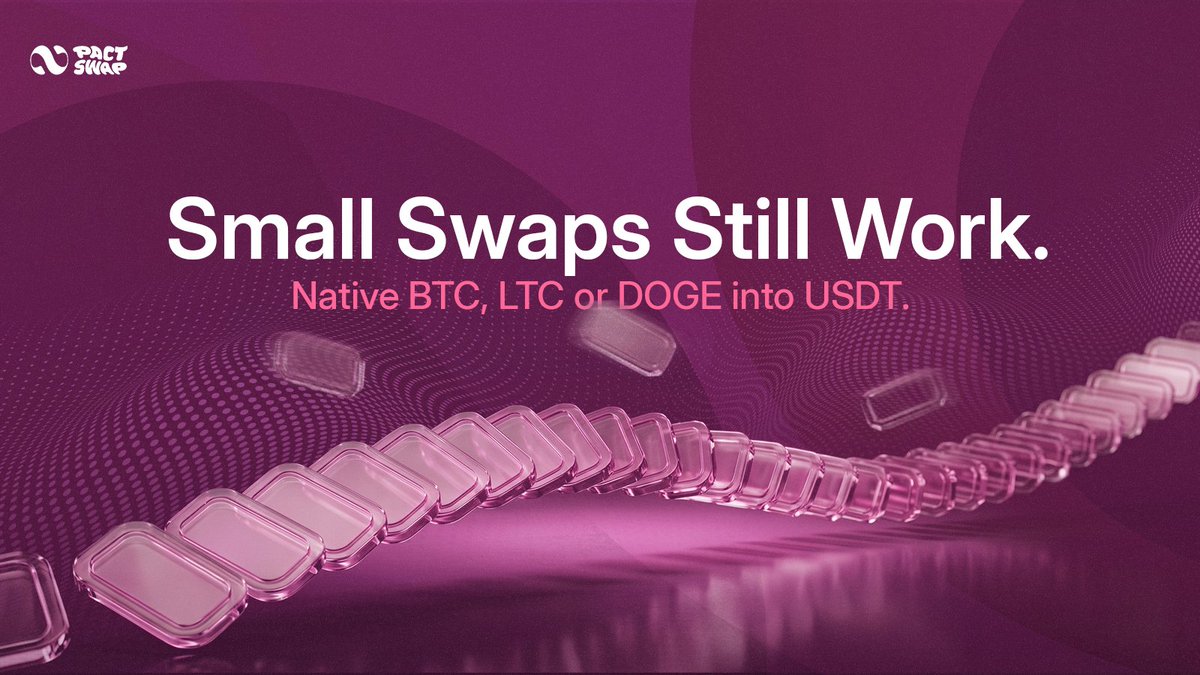 Pact_Swap's tweet photo. $462. The average stablecoin payment in 2026, down from $544, per Allium's Q3 data. Total volume: $482B, up 45%.

Smaller tickets, many more of them.

Swaps have to work at that size. Pact's per-trade collateral keeps a $25 swap of native BTC, LTC or DOGE into USDT worth doing. https://t.co/lBYsmCd9Aq