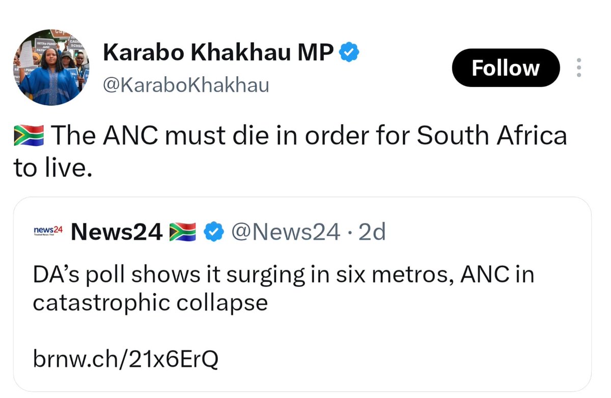 Lesufi's tweet photo. Why then must we form a coalition with you when you wish for our death? https://t.co/kr1DoN2s4Z