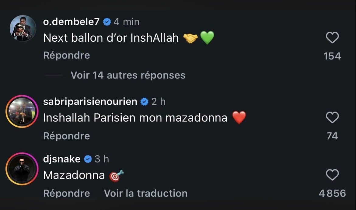 mustapha83649's tweet photo. 🚨 -النجم الفرنسي عثمان ديمبيلي يعلق على صورته الجوهرة الجزائرية إبراهيم مازة 🔥:

" صاحب البالون دور مستقبلا .. إن شاء الله 🇩🇿 "

العزيز عثمان،  مازة في psg في الشتاء ؟ https://t.co/Q1CXmMesHC