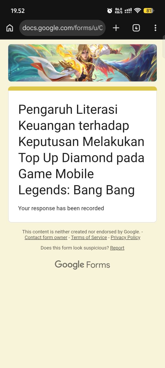 sepmangka's tweet photo. @Gefanno Halo kak sudah aku bantu isi kuesioner nya yaa... Minta tolong bantu isi kuesioner uji coba ku juga yaa 🙏🏻 https://t.co/JeCvtJOBvd https://t.co/GhJE00eaBG
