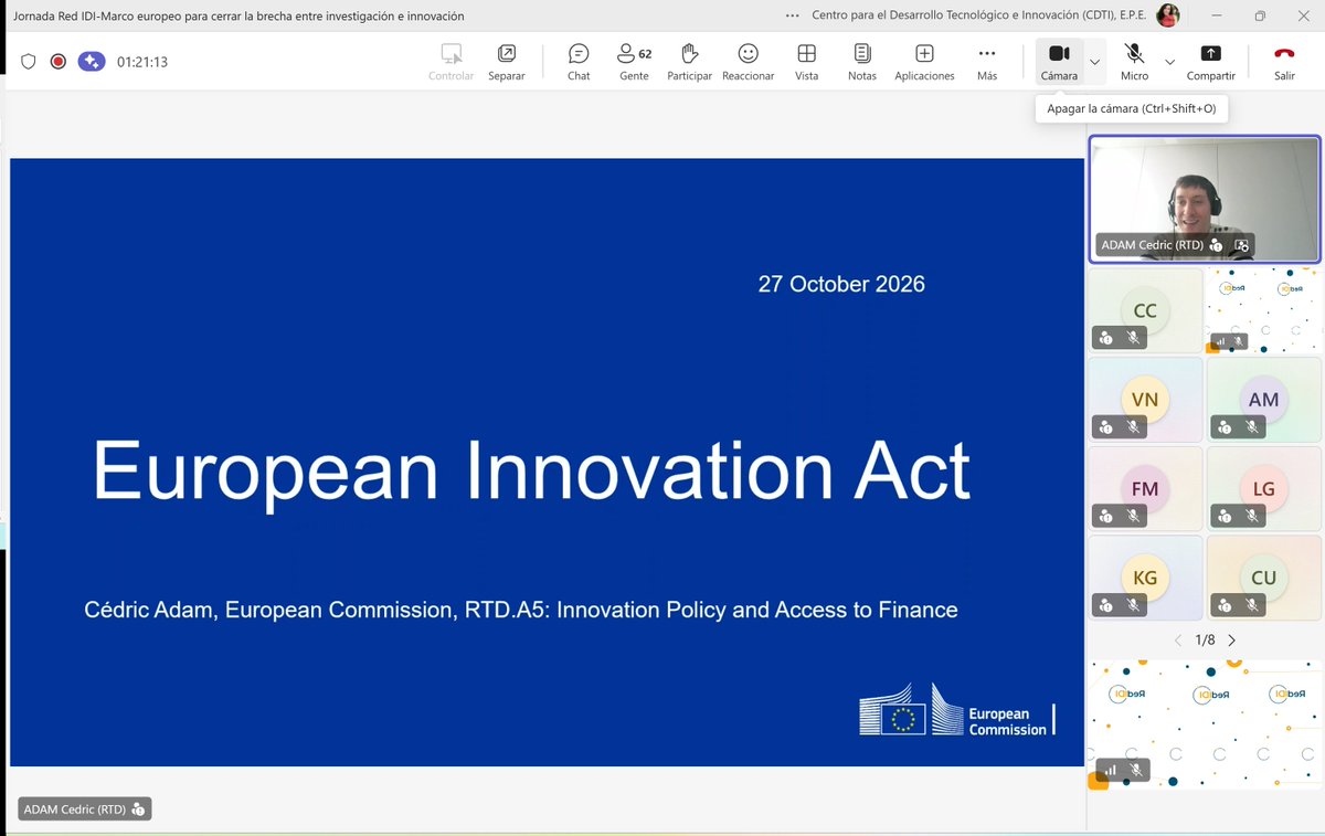 redpoliticasIDI's tweet photo. 📢 Hoy nos reunimos en #RedPolíticasIDI en una jornada informativa dedicada a analizar el marco estratégico de la Unión Europea para cerrar la brecha entre la investigación y la innovación.

🧐 En esta sesión técnica ponemos el foco en:
🔸Los detalles metodológicos y resultados del Informe España del “European Innovation Scoreboard” #EIS 2026
🔸Las principales claves del informe bianual de desempeño “Science, Research and Innovation Performance #SRIP 2026”
🔸Los fundamentos y pilares principales de la propuesta para la futura Ley Europea de Innovación #EuropeanInnovationAct

💻 El vídeo y los materiales de la jornada estarán disponibles próximamente en nuestra web.
🔔 ¡Activa las notificaciones de nuestro perfil para no perderte nada!
🔗https://t.co/tclQSTPypa

#FondosEuropeos #Investigación #Innovación #RedIDI #PolíticasPúblicas #Ciencia #EIA #EIS2026