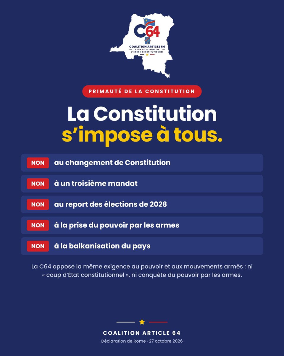 MichaelTshi's tweet photo. La constitution s'impose à tous! https://t.co/zKFWbwecCf