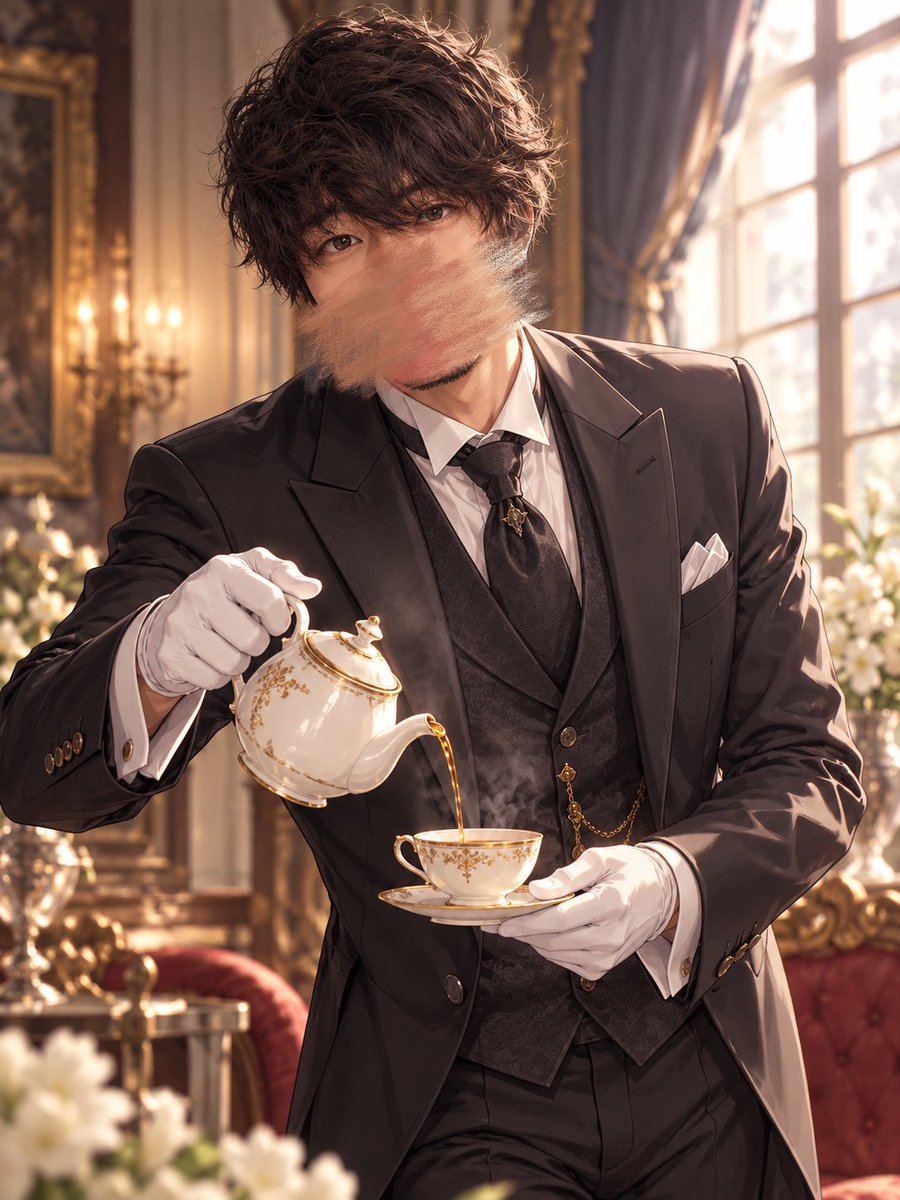 sub_etw's tweet photo. 執事風のやつやってみたかったから自分で作ってみたよ。

プロンプト作ってみた：執事風｜もりぼーい @sub_etw https://t.co/Zcz71cMn6S https://t.co/cXfFQ6UpSC