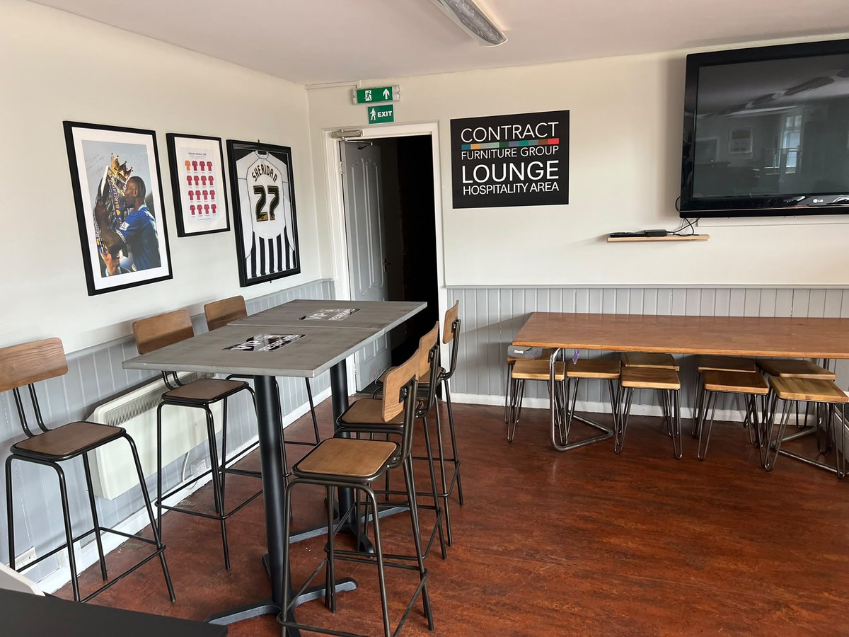 Dunkirk_FC's tweet photo. A huge thank you to Contract Furniture for supporting Dunkirk FC and providing new furniture for our clubhouse!  Your generosity is helping us create a better space for our players, supporters and visitors.   #UpTheBoatmen

https://t.co/EnLTzF6i2T https://t.co/ZZtpUW3hfq