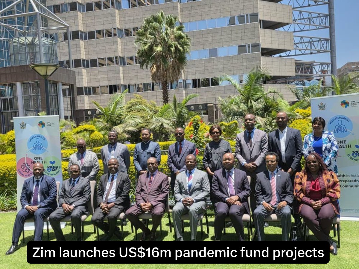 harare_post's tweet photo. Zimbabwe has launched two Pandemic Fund projects worth a combined US$16.82 million to strengthen disease surveillance, laboratory capacity and emergency response systems as the country steps up preparedness for future public health threats.

Read for more: https://t.co/2fqKgHh3ov https://t.co/VKwIY1pVne