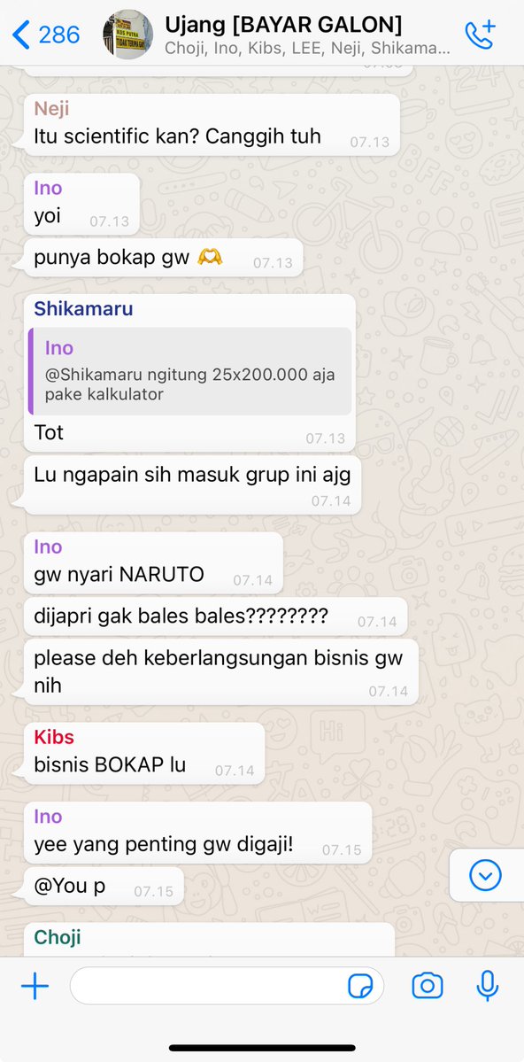 raisingvirginia's tweet photo. (16) grup ujang (nama rumah kontrakan geng retrieval) (coba zoom in dp grup) https://t.co/mbqMNcR36p