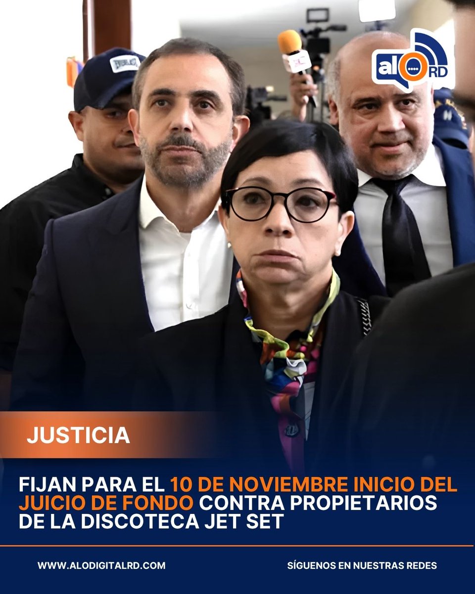 alodigitalrd's tweet photo. Fijan para el 10 de noviembre inicio del juicio de fondo contra propietarios de la discoteca Jet Set
Más detalles en https://t.co/Z38il8OFqO
#alord #aloditalrd #JetSet #Justicia
https://t.co/ErgogAVtup https://t.co/VdsIzN696Z