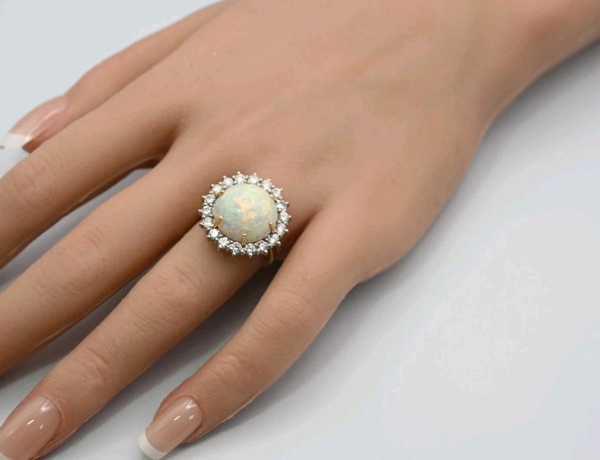 Berth_Antiques's tweet photo. Sale on now! Vintage opal and diamond ring, large 14mm cabochon, UK size O, £3,999.99. Extra 5% off with code BERTHHALLOW26 until 14 Nov. Want help valuing your item? Message me. https://t.co/cy2cHqfrTN #OpalRing #VintageJewellery #eBayUK https://t.co/NcFwRme8Rm