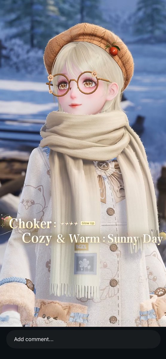 CherryFiggy's tweet photo. This scarf… how cozy ❄️ 

InfinityNikki https://t.co/WGu9y1GhIn