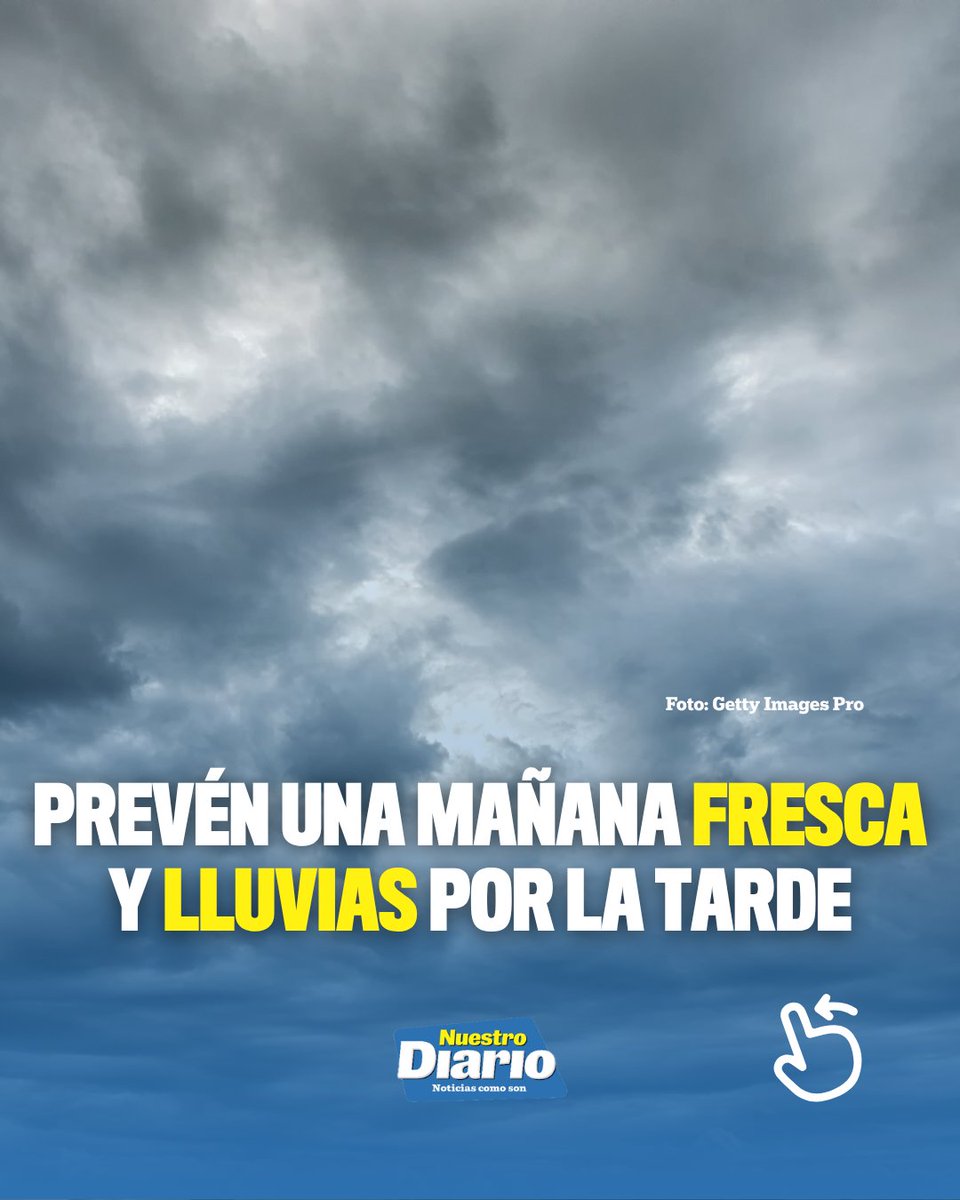 🌦️🌬️ PREVÉN UNA MAÑANA FRESCA Y LLUVIAS POR LA TARDE 🌬️🌦️ El INSIVUMEH informa sobre que el incremento de la presión atmosférica favorecerá un amanecer f…
