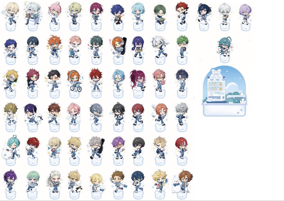 KOALA_IKE2nd's tweet photo. 【🐨お知らせ🐨】

10月28日(水)より偶像夢幻祭海外限定商品の予約開始いたします(1/2)

「MEGA SPHEREぬいぐるみ」
各2,650円(税込)/点
ウサ耳カチューシャ500円(税込)/点
キャラ指定可能

「冬日巡礼イラストカード」
ボックス11,000円(税込)/箱
全58種・コンプリートボックス仕様
バラは各200円(税込)/枚
バラは5枚より予約受付
⚠️バラは完全ランダム

「冬日巡礼アクリルスタンド」
各1,000円(税込)/点
キャラ指定可能

「冬日巡礼パスポートケース」
各2,000円(税込)/点
キャラ指定可能

11月28日予約〆切
ご予約お待ちしております💁‍♀️