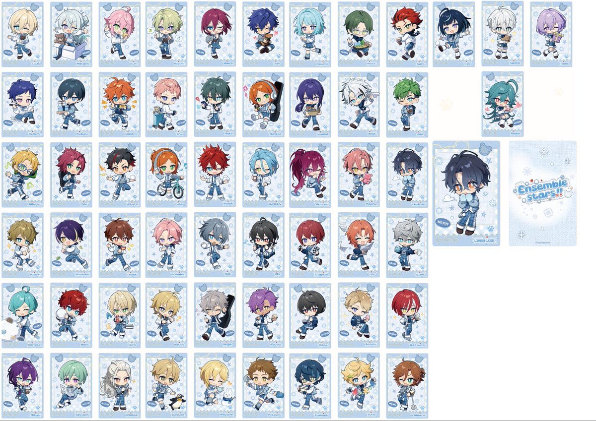 KOALA_IKE2nd's tweet photo. 【🐨お知らせ🐨】

10月28日(水)より偶像夢幻祭海外限定商品の予約開始いたします(1/2)

「MEGA SPHEREぬいぐるみ」
各2,650円(税込)/点
ウサ耳カチューシャ500円(税込)/点
キャラ指定可能

「冬日巡礼イラストカード」
ボックス11,000円(税込)/箱
全58種・コンプリートボックス仕様
バラは各200円(税込)/枚
バラは5枚より予約受付
⚠️バラは完全ランダム

「冬日巡礼アクリルスタンド」
各1,000円(税込)/点
キャラ指定可能

「冬日巡礼パスポートケース」
各2,000円(税込)/点
キャラ指定可能

11月28日予約〆切
ご予約お待ちしております💁‍♀️