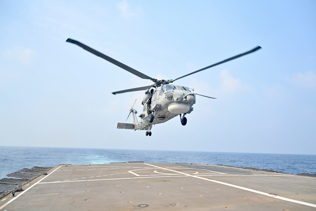 IndiaDefWire's tweet photo. The 33rd edition of SIMBEX, the India-Singapore maritime exercise, concluded at Visakhapatnam on Monday after a sea phase in the Bay of Bengal.

INS Nilgiri and INS Kamorta sailed with Singapore's frigate RSS Supreme for anti-submarine, anti-air and anti-surface drills, backed by P-8I, Dornier, Hawk and MH-60R aircraft.

@indiannavy @SpokespersonMoD

#SIMBEX2026 #IndiaSingapore