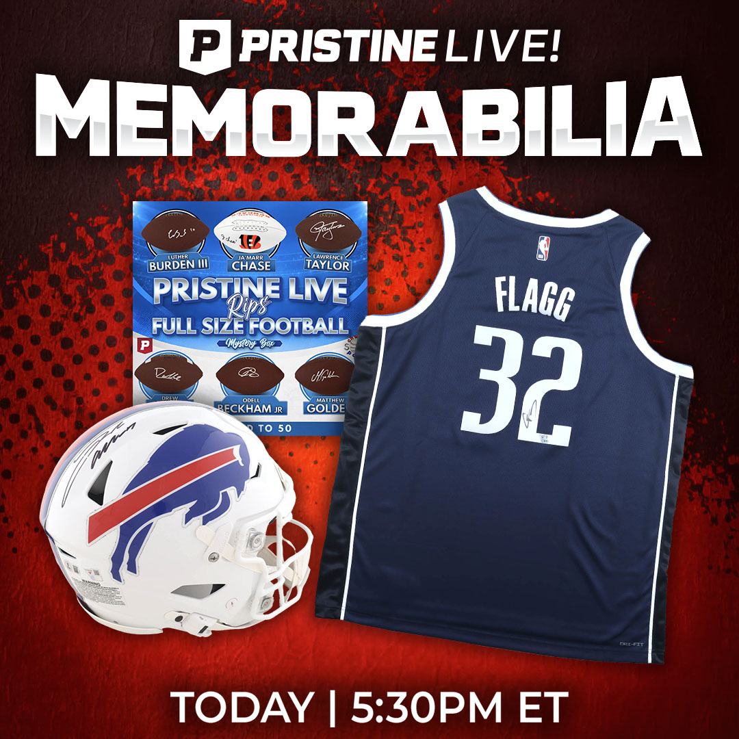 PristineAuction's tweet photo. 🔥 Make room on the memorabilia wall! Join Pristine Live! Mem today. Always Authentic! 👉 https://t.co/Jk3ye8v9Hj https://t.co/3p7lpqW0M8