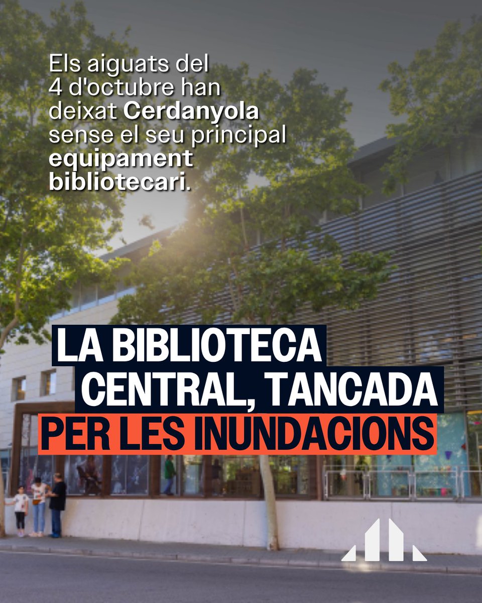 ERCerdanyola's tweet photo. 📚 Cerdanyola necessita biblioteques de barri i més sales d'estudi!

Davant el tancament de la Biblioteca Central, presentem una moció conjunta amb altres grups de l'oposició per garantir els serveis bibliotecaris i apropar-los a tots els barris. 🧵 https://t.co/UKZ8e2vJWe