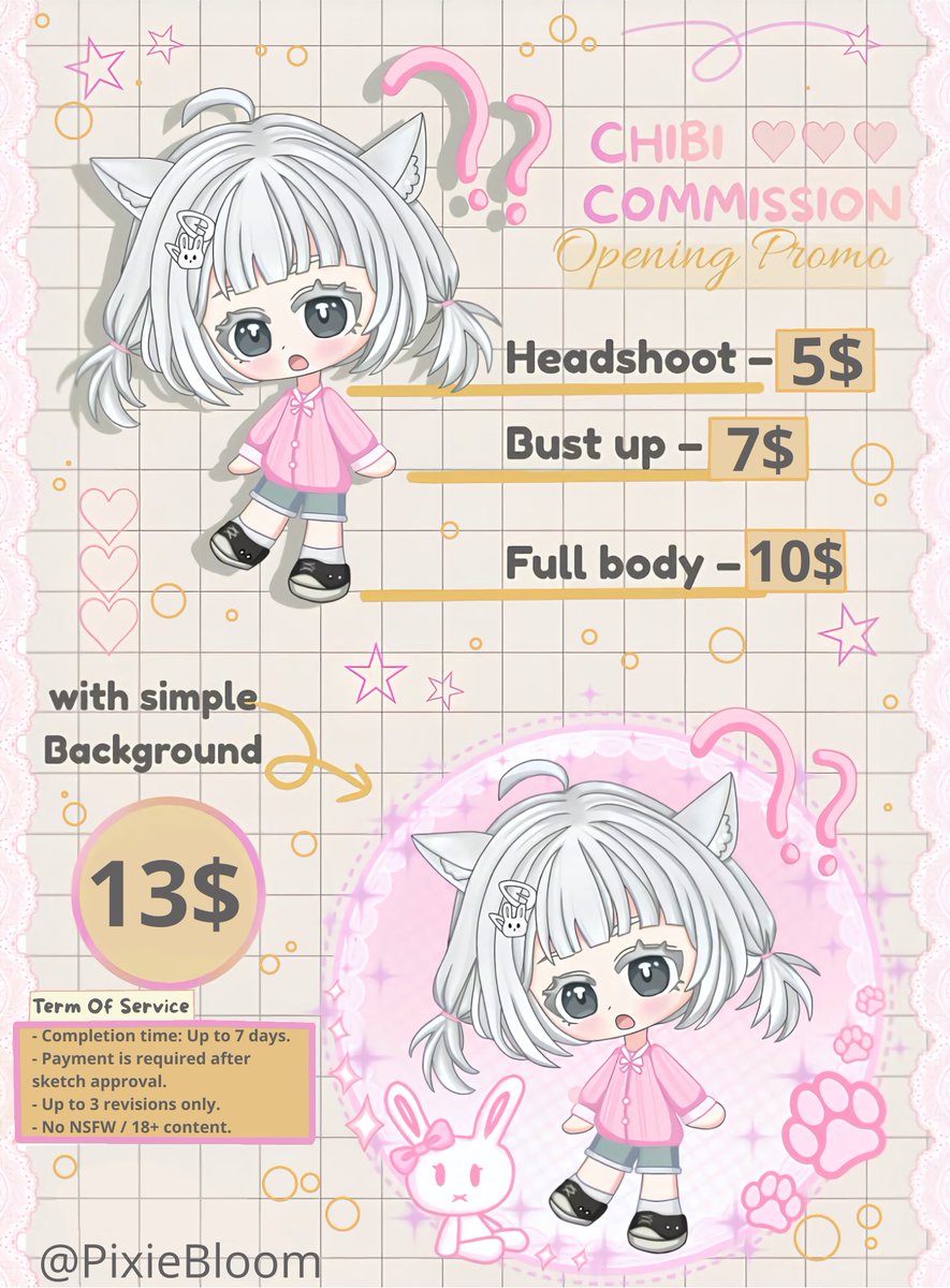 ReveryL72692's tweet photo. @fallforyjm Hello! I do chibi commissions! 💗✨️
 May I know what kind of freebies you have in mind? 🙏 https://t.co/2afRyhjnmj