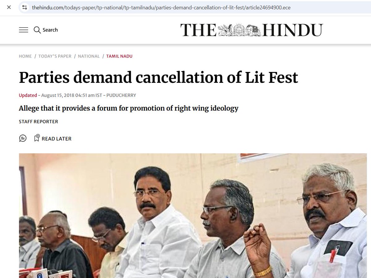 AbhishBanerj's tweet photo. Always amazes me how leftists push narratives

See how leftists cried victim over a small CPIM book stall in Kolkata

But the same CPIM had demanded canceling Pondy Lit Fest in 2018 because they say it promotes "right wing ideology"

Imagine if BJP ... with 15 state govts ... treated CPIM the way the CPIM treats the BJP

Maybe BJP should.