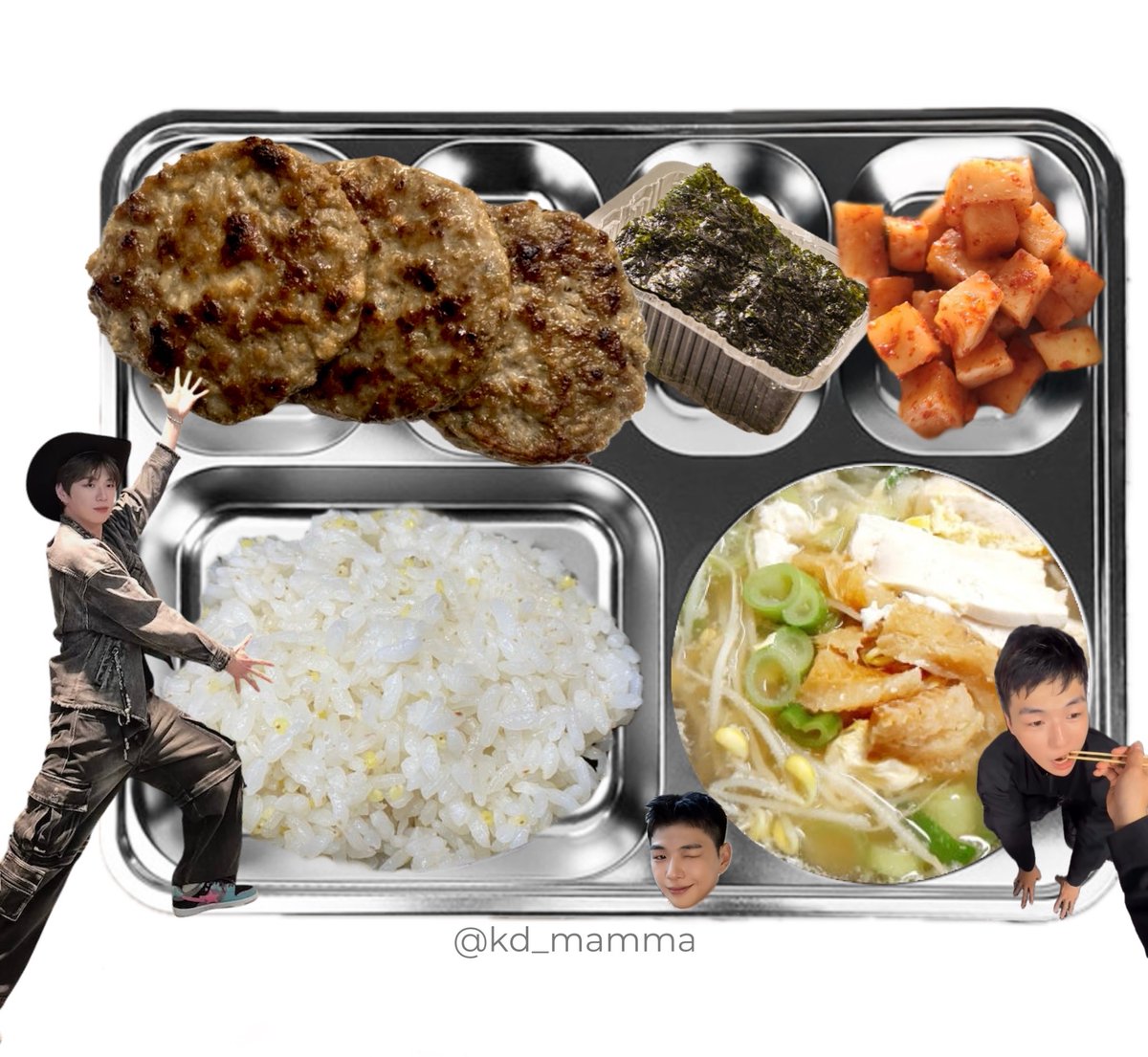 kd_mamma's tweet photo. 〔 2026년 10월 28일 조식 〕 
쌀밥
북어해장국
임꺽정떡갈비구이
도시락김
깍두기
   ᑎ__ᑎ      ᐱ__ᐱ     ᕱ__ᕱ
   (˶.•o•˶)    ( .•ω• )    ( .•⤚• )
ଘ(ა 🐡 )    (ა     ૮)｡   (      ٩)੭ https://t.co/HbBnJaGJpH