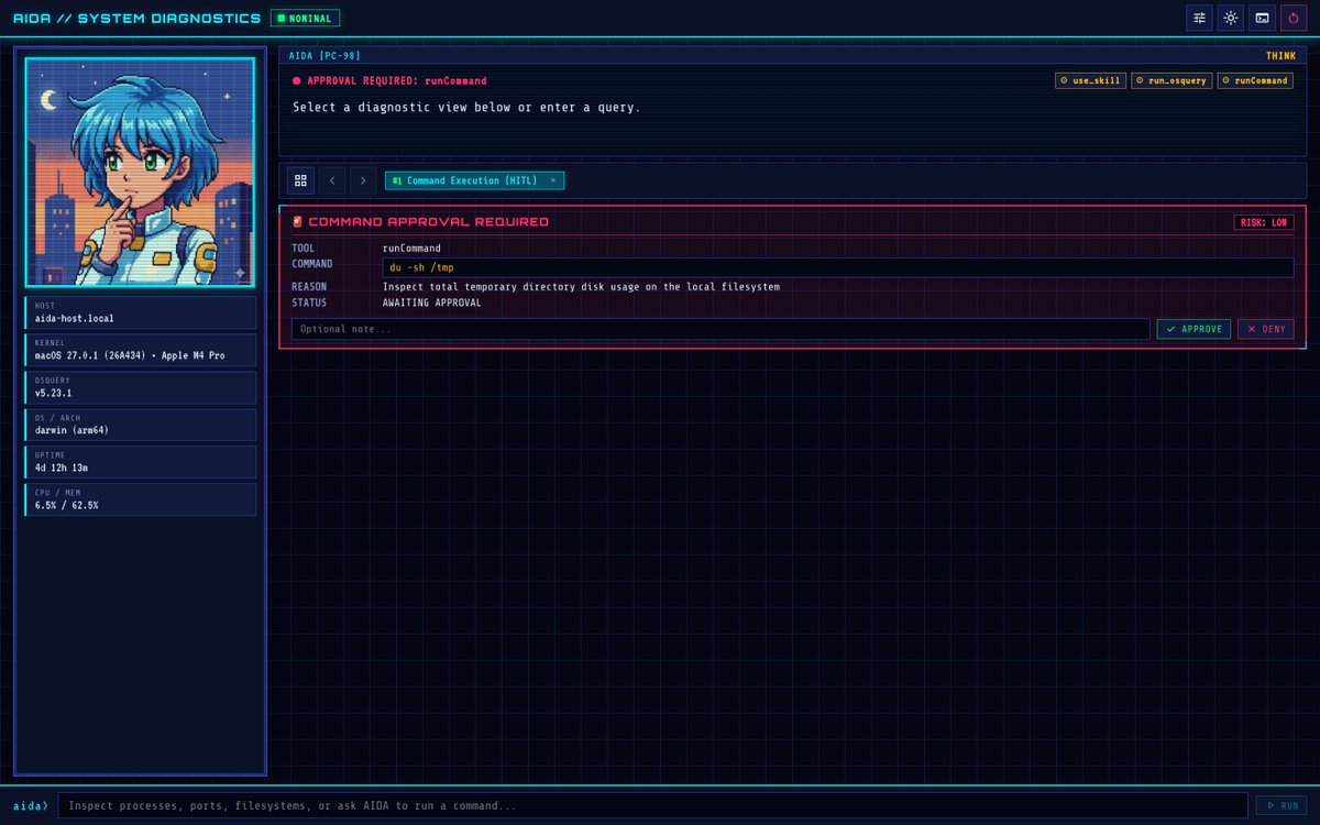 danicat83's tweet photo. If AI brings us the promise of the future, why are we still stuck in the past with chatbots in Markdown?

Most AI applications today still work like a terminal from decades ago: you type a prompt, the agent runs a tool, and it dumps a wall of text back at you. Modern agentic interfaces should not only use richer UI elements, they should also adapt to what the user needs instead of forcing everything through a static, one-size-fits-all screen.

That changes how we think about frontend development. Instead of designing hardcoded application screens upfront, we design a shared catalog of UI building blocks and let the agent assemble the interface on demand.

Google's open Agent to User Interface (A2UI) protocol was built for this. Your frontend keeps full control over styling and native components, while the agent decides what to display based on context across three primitives:

• Catalog: The menu of UI components (charts, gauges, tables, 3D views, buttons) shared between the backend agent and the frontend client.
• Surfaces: The live UI canvas that updates in real time as the agent streams structured JSON messages.
• Actions: Two-way events that turn a click on a table row, graph node, or button directly into the next turn of the conversation without typing a follow-up prompt.

In my latest article, I used A2UI and Genkit to give my diagnostic agent, AIDA, the modern glowup she deserves, with dynamic UI elements rendered on-demand and human in the loop tool approvals for the most critical operations.

Read the full article on https://t.co/lXXOZ3aOjn:
https://t.co/tPS7CFzINn

Companion repository:
https://t.co/zH49U1m4Ib