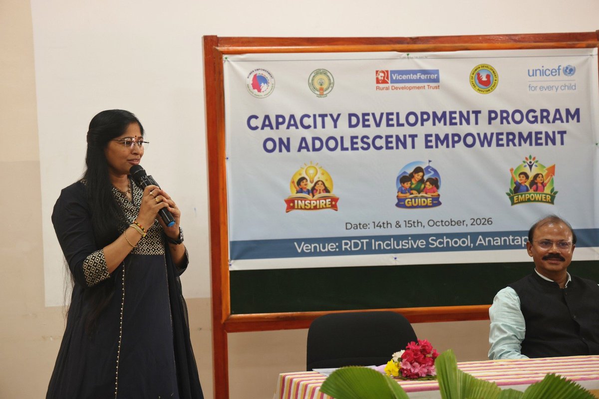 RDT_anantapur's tweet photo. #RDT, in collaboration with the #WomenandChildDevelopment (WCD) Department and #UNICEF, is strengthening efforts to promote adolescent well-being across Anantapur, Sri Sathya Sai, Kurnool and Markapuram districts. https://t.co/C6SUIyMEAw
