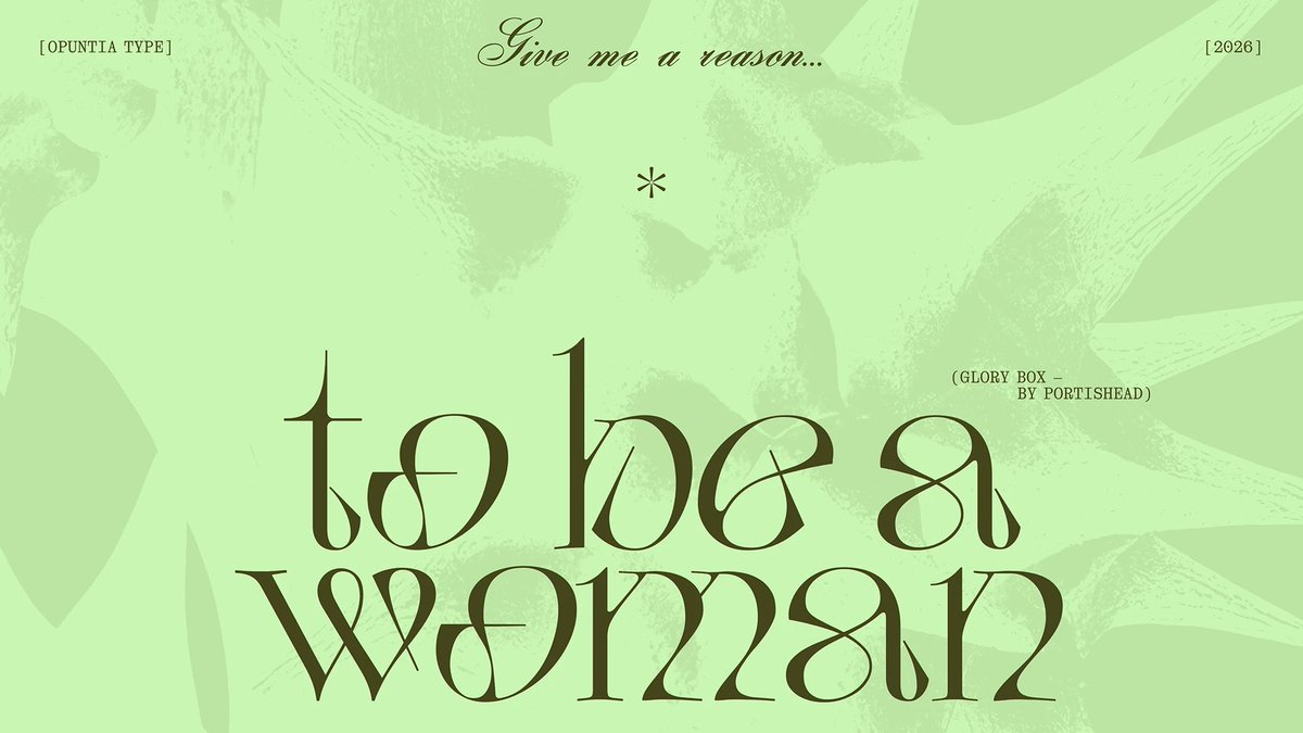 data_bu's tweet photo. 무료 영문 폰트 Free font | Opuntia display typeface
https://t.co/WCc4HU5eCb

선인장 Opuntia(부채선인장)에서 영감을 받아 디자인한 폰트입니다!
부드러우면서 날카로운 모양이 포인트입니다!

비상업적 이용 무료! https://t.co/fu5NThEoHD