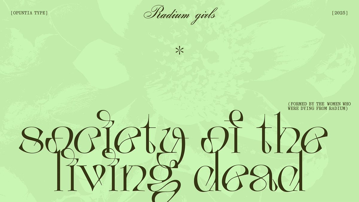 data_bu's tweet photo. 무료 영문 폰트 Free font | Opuntia display typeface
https://t.co/WCc4HU5eCb

선인장 Opuntia(부채선인장)에서 영감을 받아 디자인한 폰트입니다!
부드러우면서 날카로운 모양이 포인트입니다!

비상업적 이용 무료! https://t.co/fu5NThEoHD