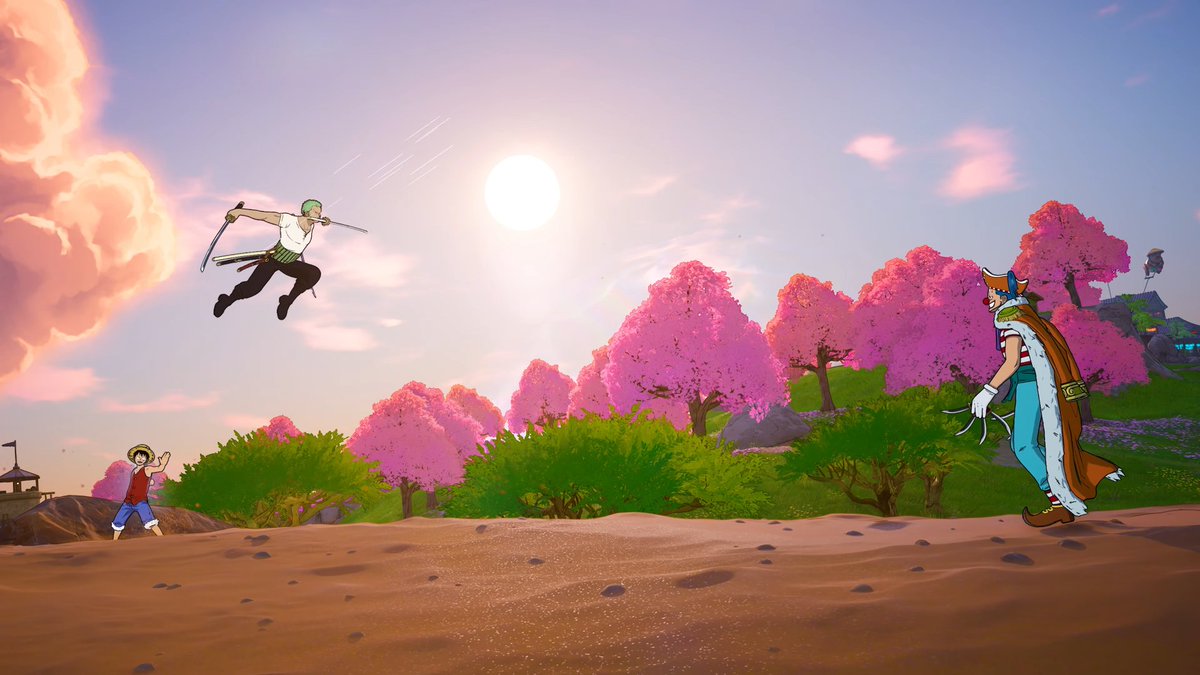 fn_greenfox's tweet photo. ▰▰ #フォートナイト // 新シーズン ▰▰

「フォートナイト × ワンピース」コラボキャラクターが判明！
🔹ルフィー
🔹ナミ
🔹ゾロ
🔹ウソップ
🔹サンジ
🔹バギー https://t.co/oxw0T8zUiR