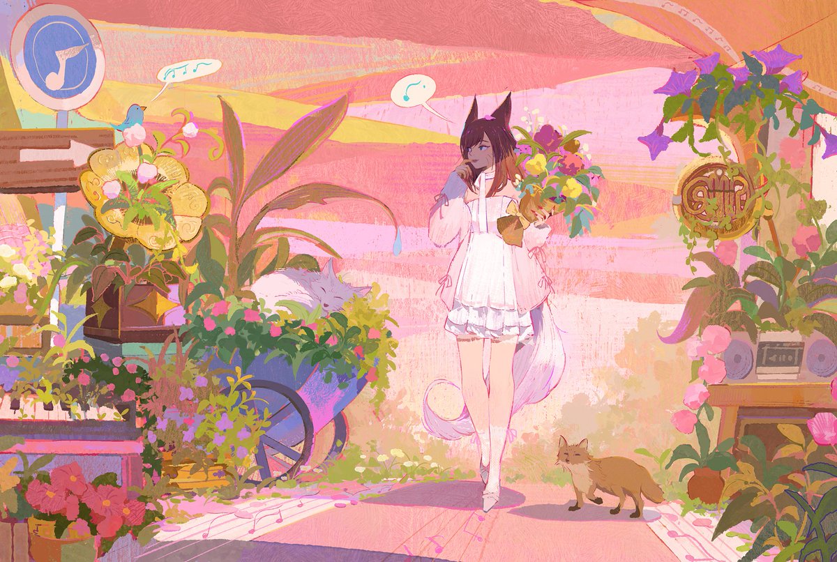 MengxuanLiart's tweet photo. my Ahri artwork for the K/DA × Louis Vuitton Travel Book! 🌸🦊 https://t.co/YoMfu7ZcFa