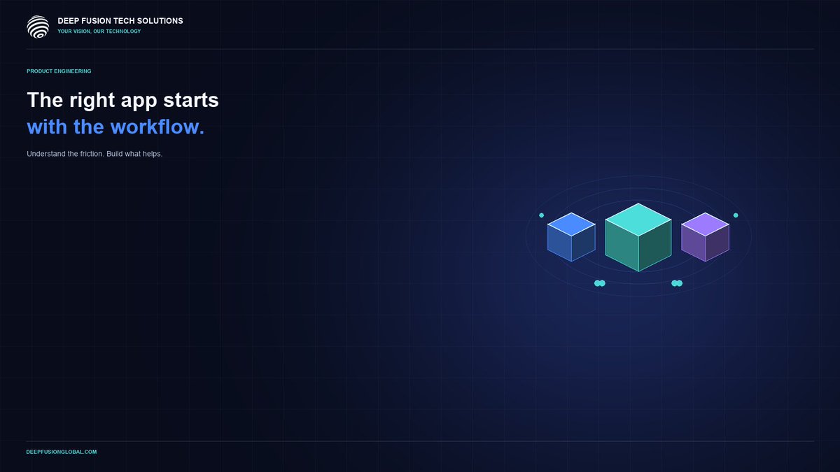 dftsglobal's tweet photo. Still relying on manual handoffs and workarounds?
Map the friction. Build around the workflow. Make the next step easier.
What process would you fix first?
#CustomSoftware #AppDevelopment https://t.co/F7PVEENeSd